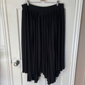 Eloquii Elements black plus size pleated long elegant skirt women’s size 20